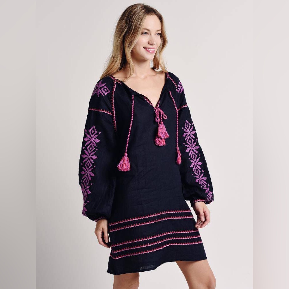 Roller Rabbit Women's Natalia Dress Embroidered Boho Dress